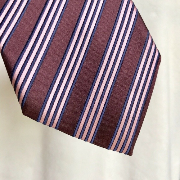 Ermenegildo Zegna Tie - Pink/Navy/Maroon pattern - Picture 5 of 5